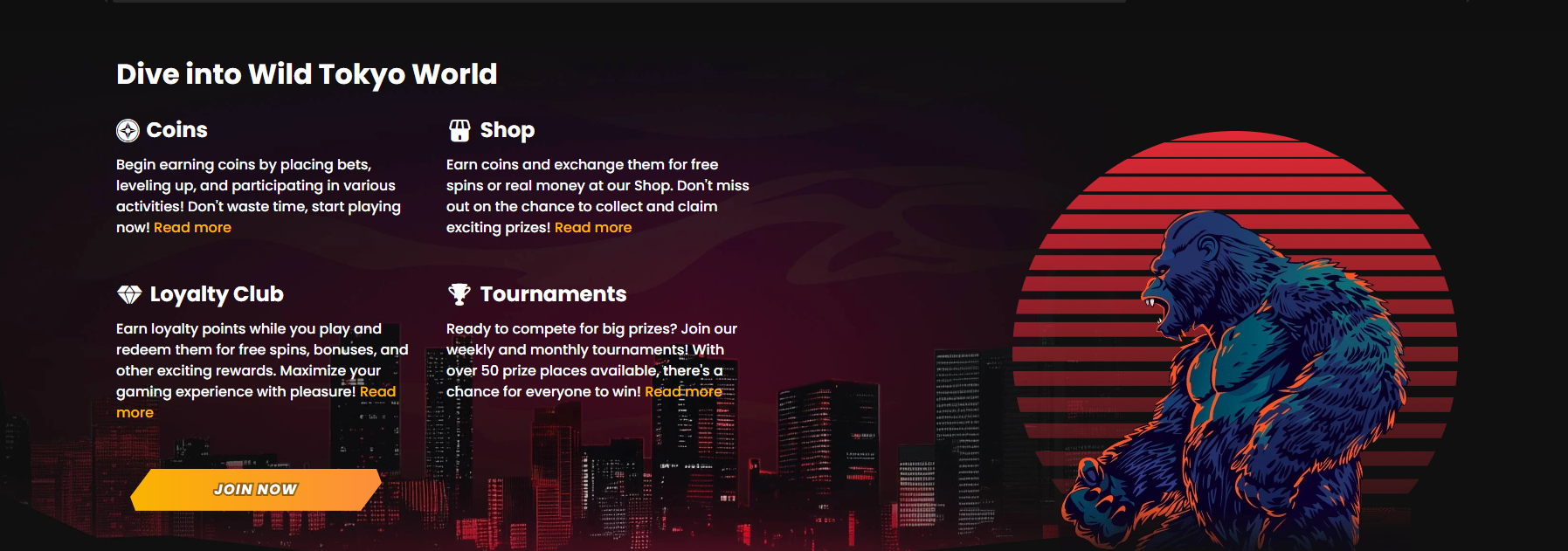 Wild Tokyo Features und Zahlungsmethoden